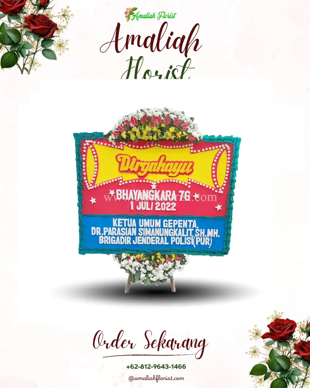 Papan Bunga HUT Ulang Tahun Karangjunti